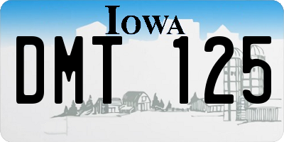 IA license plate DMT125