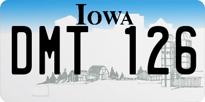 IA license plate DMT126