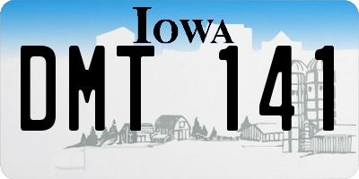 IA license plate DMT141