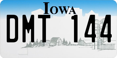 IA license plate DMT144