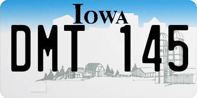 IA license plate DMT145