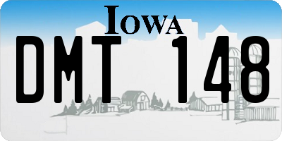 IA license plate DMT148
