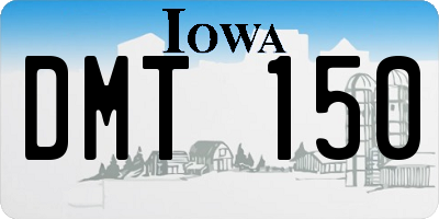 IA license plate DMT150