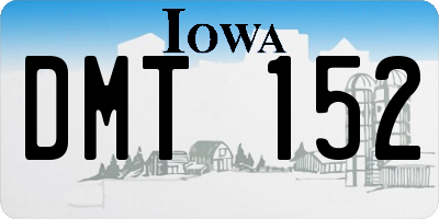 IA license plate DMT152