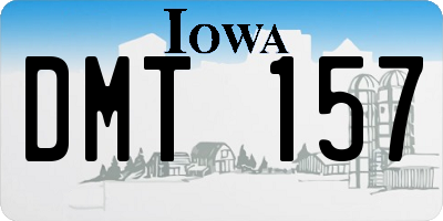 IA license plate DMT157