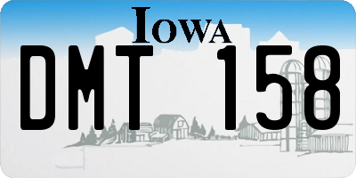 IA license plate DMT158