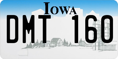 IA license plate DMT160