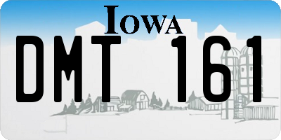 IA license plate DMT161