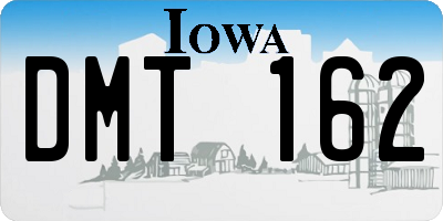 IA license plate DMT162
