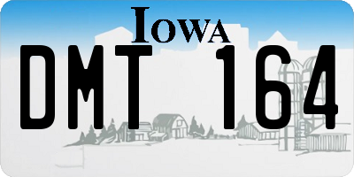 IA license plate DMT164