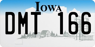 IA license plate DMT166