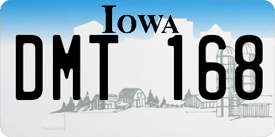 IA license plate DMT168