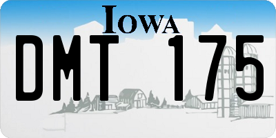 IA license plate DMT175