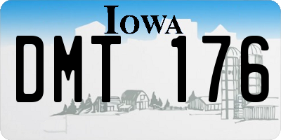 IA license plate DMT176