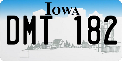 IA license plate DMT182