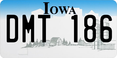 IA license plate DMT186