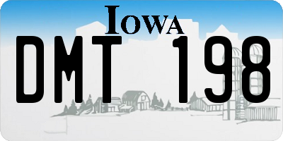 IA license plate DMT198