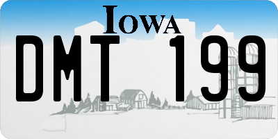 IA license plate DMT199