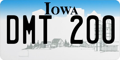 IA license plate DMT200