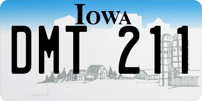 IA license plate DMT211