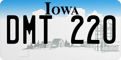 IA license plate DMT220