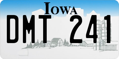 IA license plate DMT241