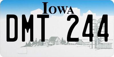 IA license plate DMT244