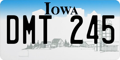 IA license plate DMT245
