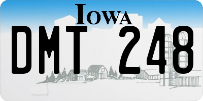 IA license plate DMT248