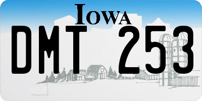 IA license plate DMT253