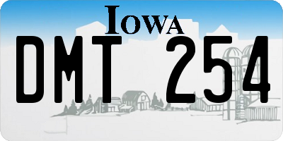 IA license plate DMT254