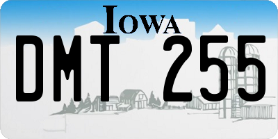 IA license plate DMT255