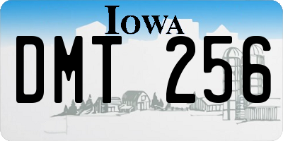 IA license plate DMT256