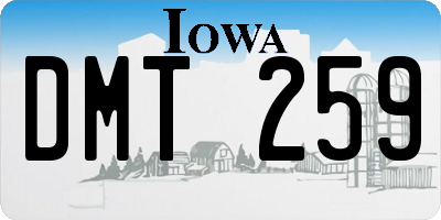 IA license plate DMT259