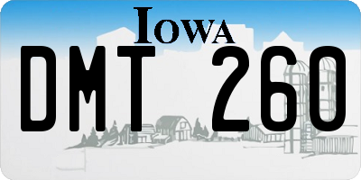 IA license plate DMT260