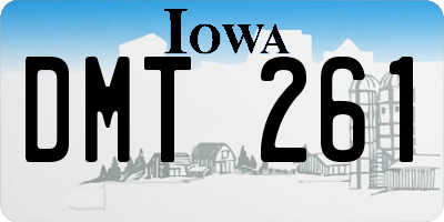 IA license plate DMT261