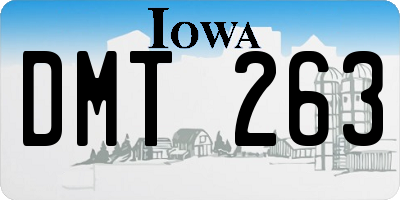 IA license plate DMT263