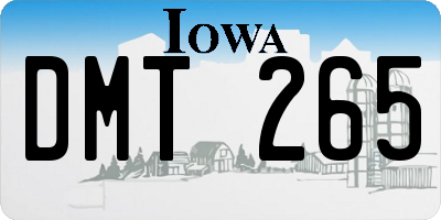 IA license plate DMT265