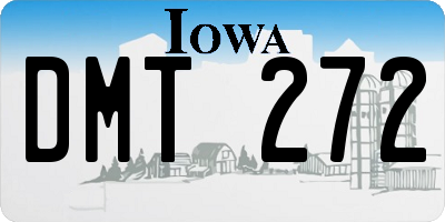 IA license plate DMT272