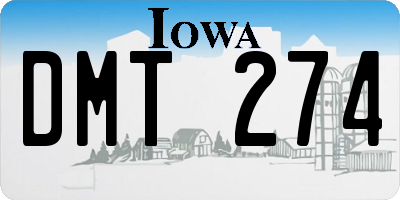 IA license plate DMT274