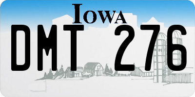 IA license plate DMT276