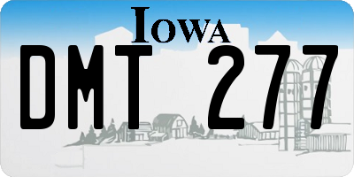 IA license plate DMT277