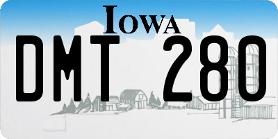 IA license plate DMT280