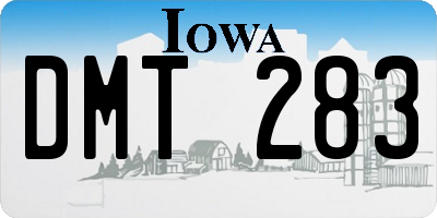 IA license plate DMT283