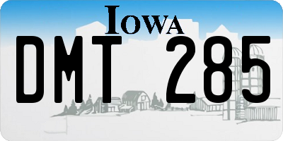 IA license plate DMT285