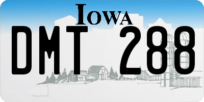 IA license plate DMT288