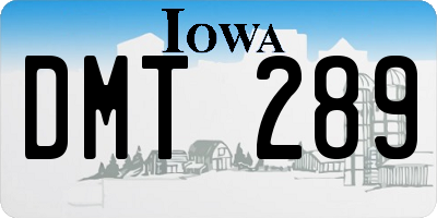 IA license plate DMT289
