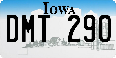 IA license plate DMT290