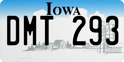 IA license plate DMT293