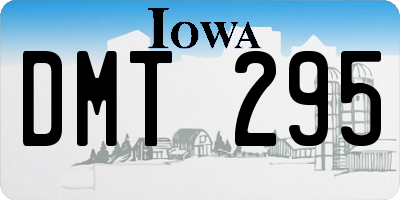 IA license plate DMT295